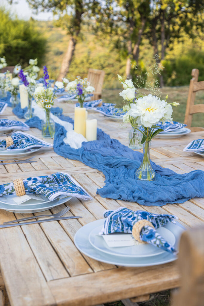 Table de mariage esprit méditerranéen