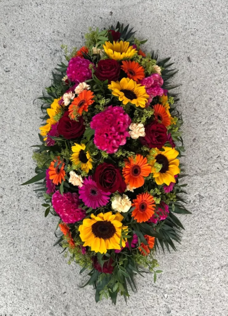 Composition allongée tons multicolores