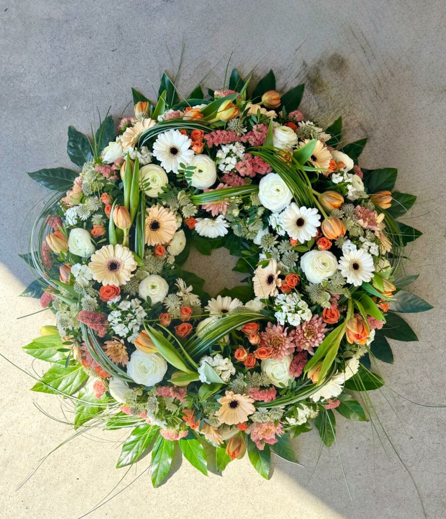 Couronne orange, blanc et vert