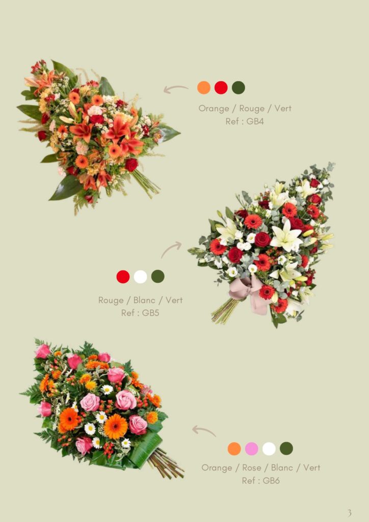 Bouquet allongé - bouquet gerbe